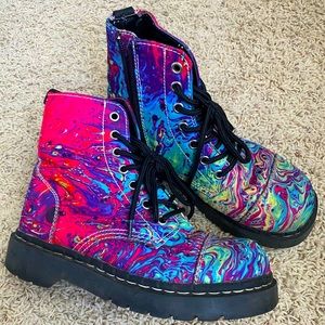 T.U.K Mix Paint 7 Eye Combat Boot